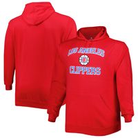 Men's Red LA Clippers Big & Tall Heart Soul Pullover Hoodie