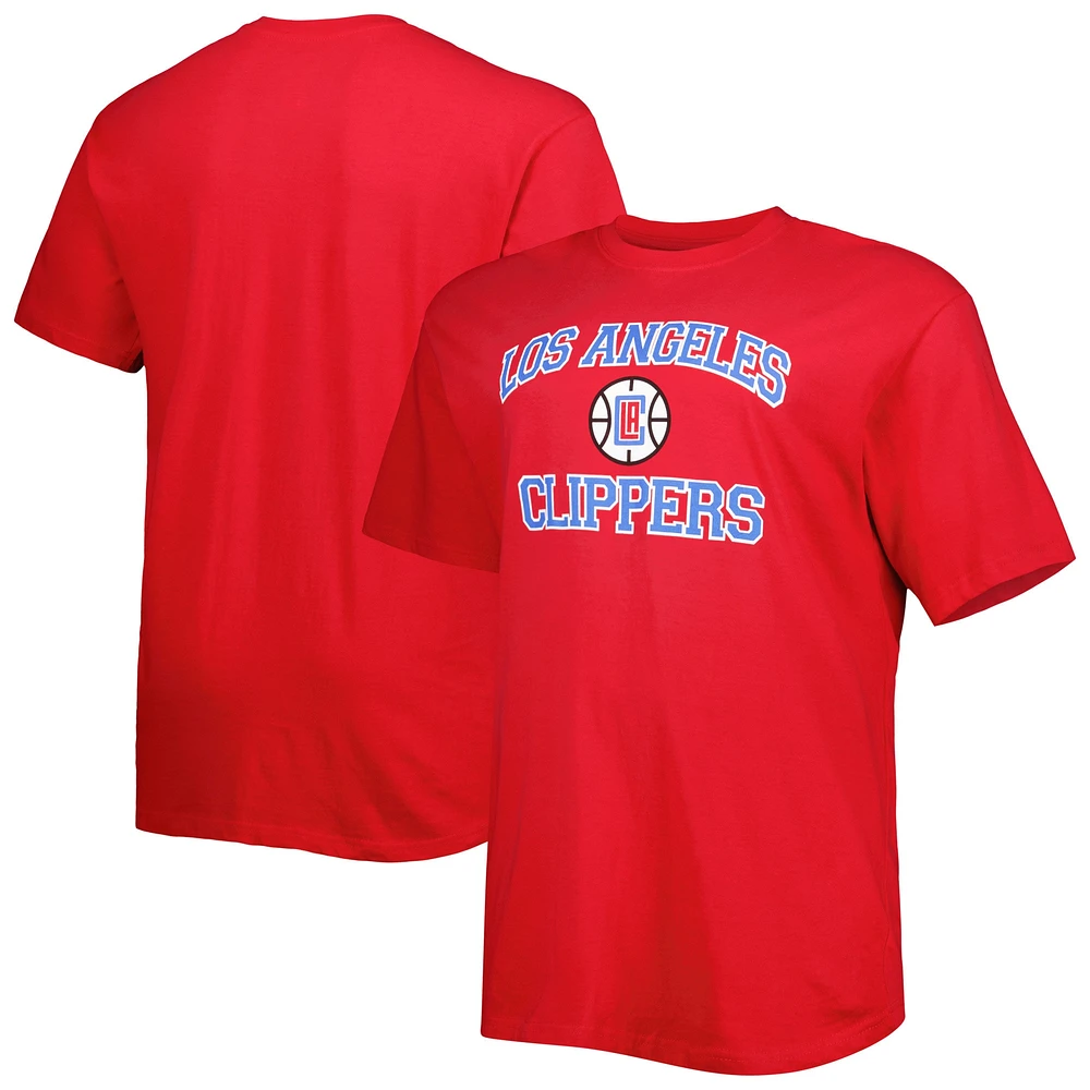 T-shirt rouge LA Clippers Big & Tall Heart Soul pour homme