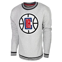 Men's Stadium Essentials Heather Gray LA Clippers Club Level Pullover Sweatshirt