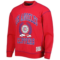 Men's Tommy Jeans Red LA Clippers Peter French Terry Pullover Crew Sweatshirt