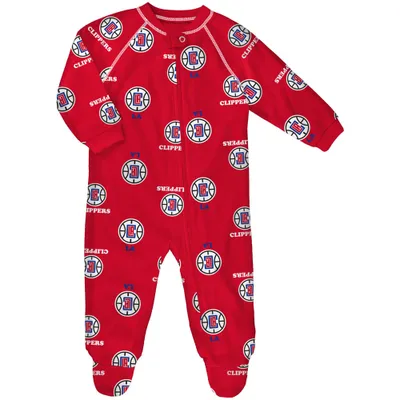 Newborn & Infant Oklahoma City Thunder Navy Zip-Up Raglan Jumper Pajamas