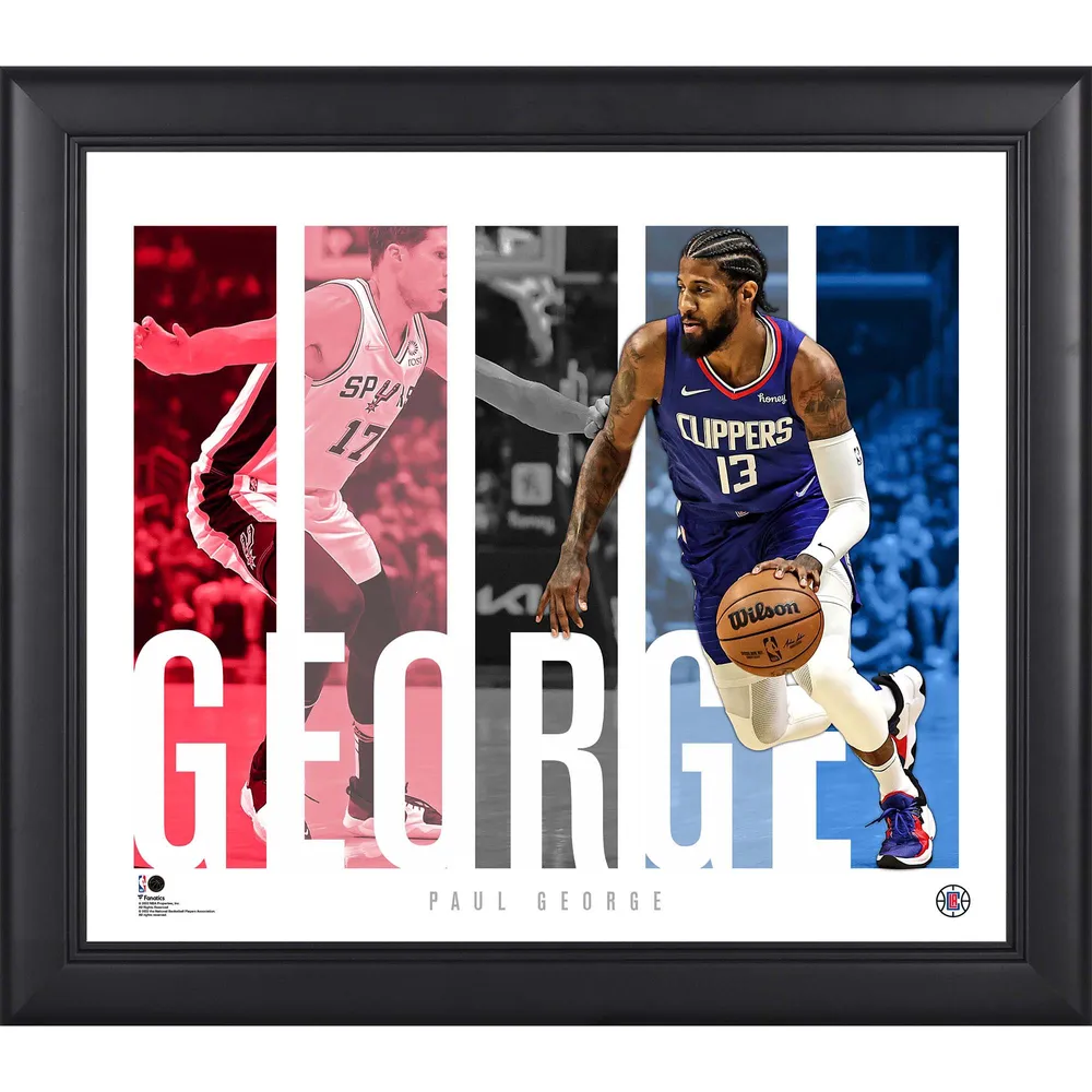 Lids Paul George LA Clippers Fanatics Authentic Framed 15 x 17