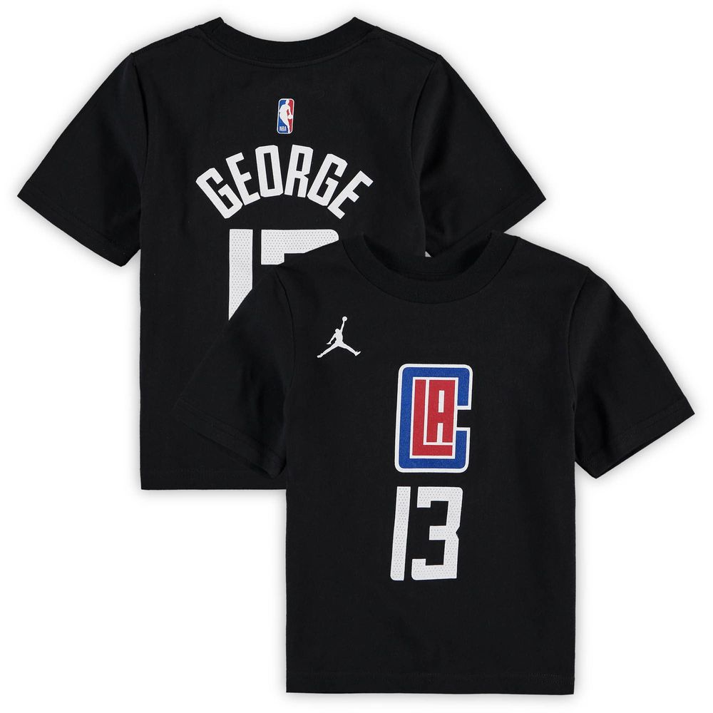 Jordan Brand Preschool Jordan Brand Paul George Black LA Clippers Statement  Edition Name & Number T-Shirt