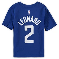 Préscolaire Nike Kawhi Leonard Royal LA Clippers Team T-shirt avec nom et numéro