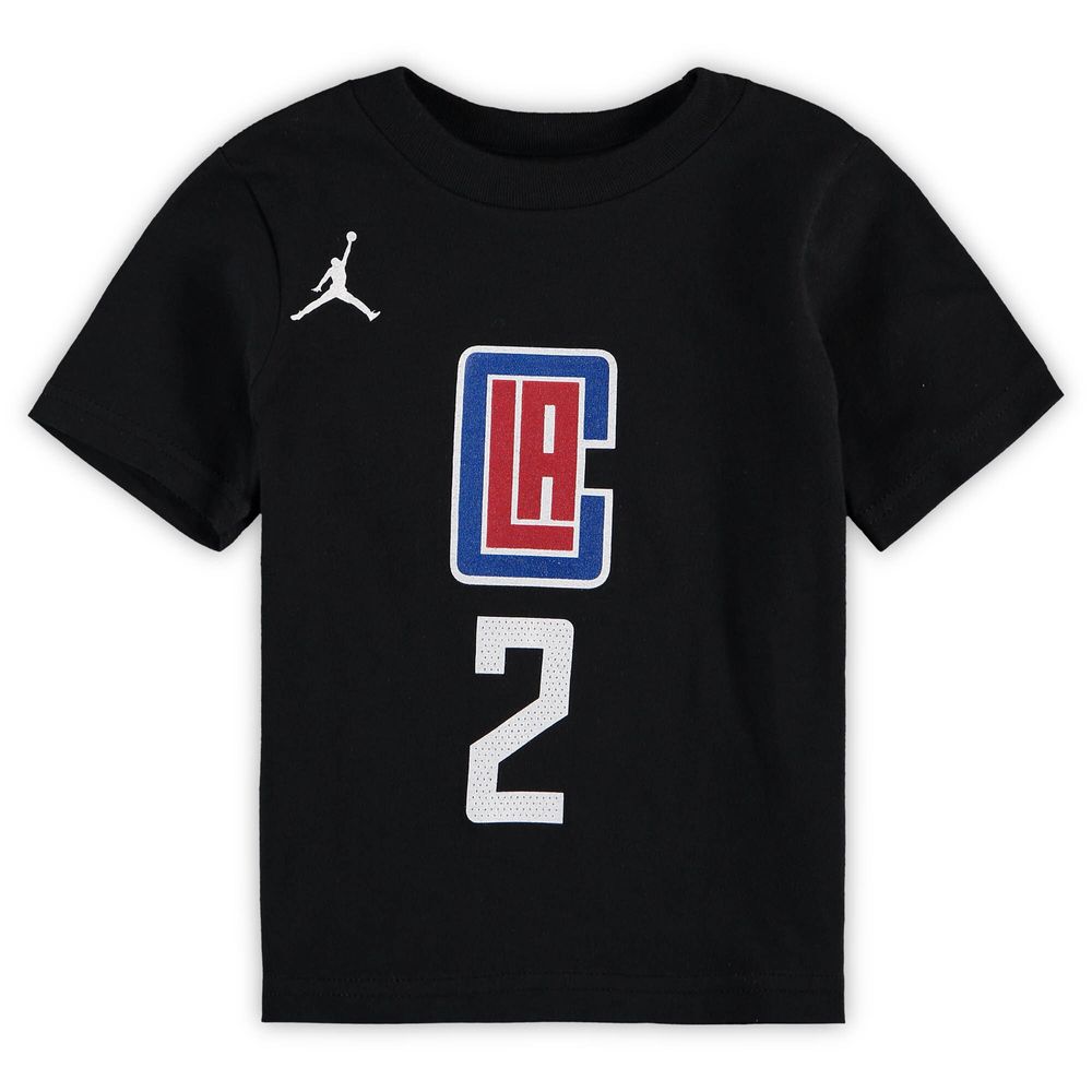 Toddler Jordan Brand Kawhi Leonard Black LA Clippers Statement Edition Name & Number T-Shirt