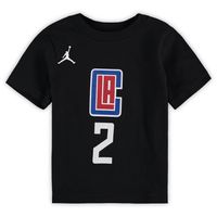 Toddler Jordan Brand Kawhi Leonard Black LA Clippers Statement Edition Name & Number T-Shirt