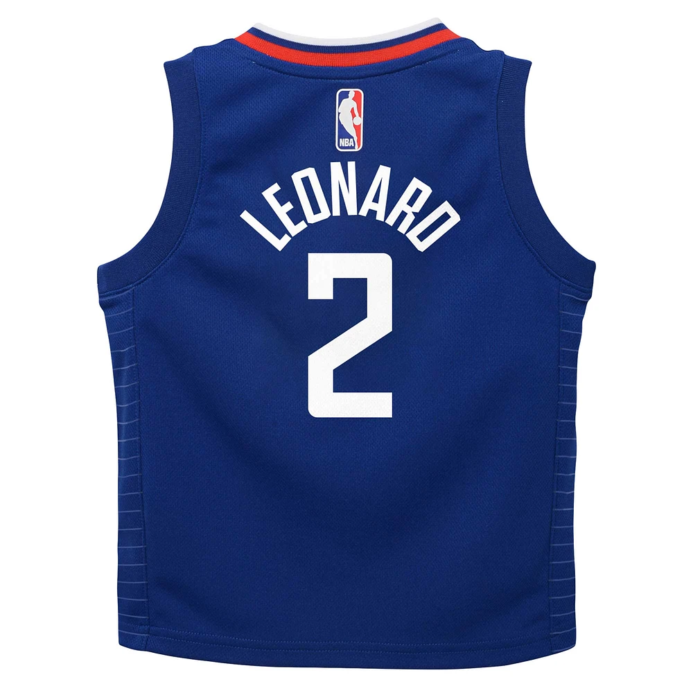 Maillot de joueur Nike Kawhi Leonard bleu LA Clippers Swingman pour tout-petit - Édition Icon