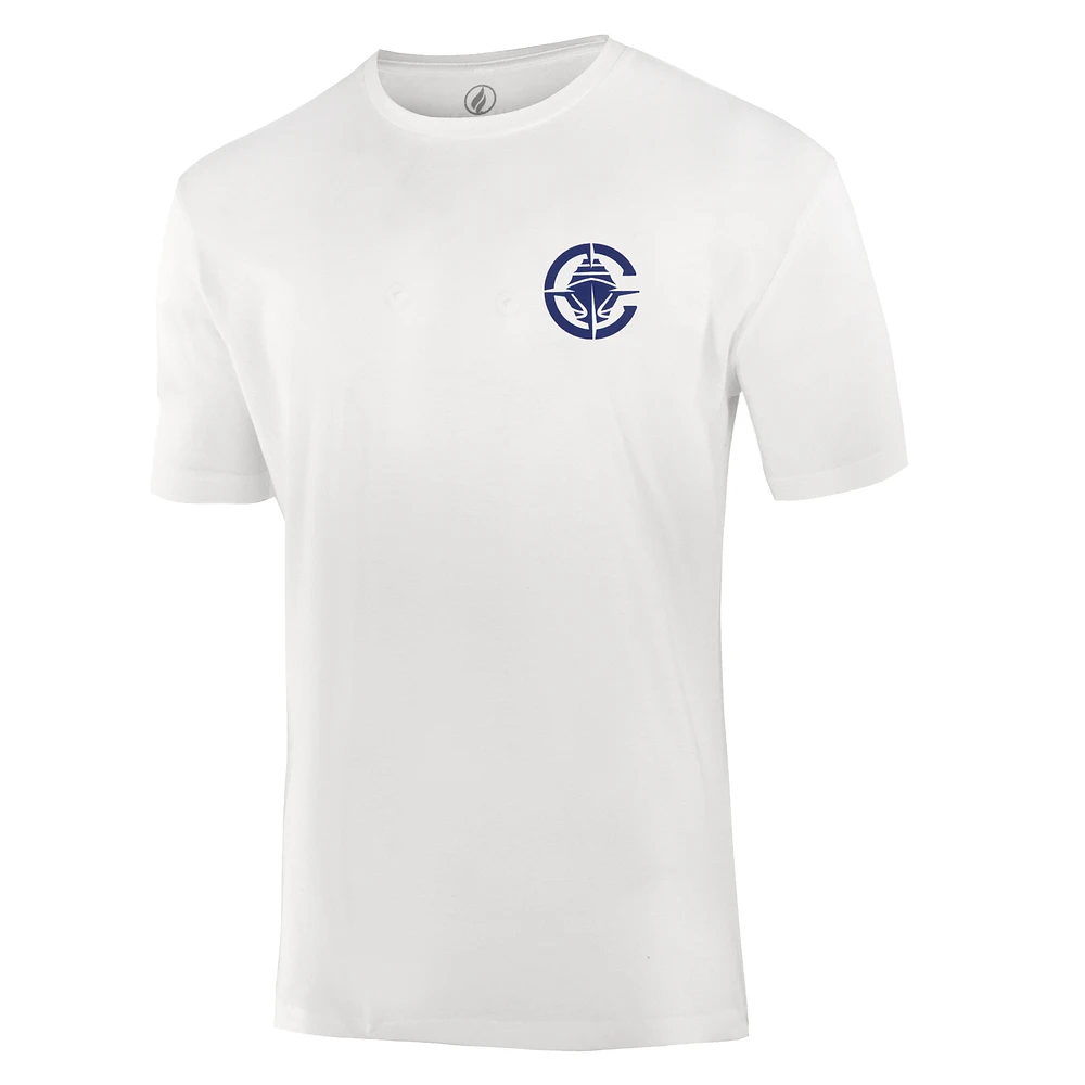Unisex FISLL  White LA Clippers Burst Logo T-Shirt