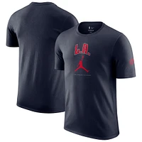 T-shirt unisexe Jordan Brand bleu marine Essential Cities LA Clippers