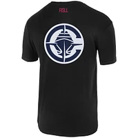 T-shirt unisexe FISLL noir avec logo surdimensionné des LA Clippers