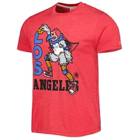 T-shirt unisexe Homage Red LA Clippers Team mascotte en trois mélanges