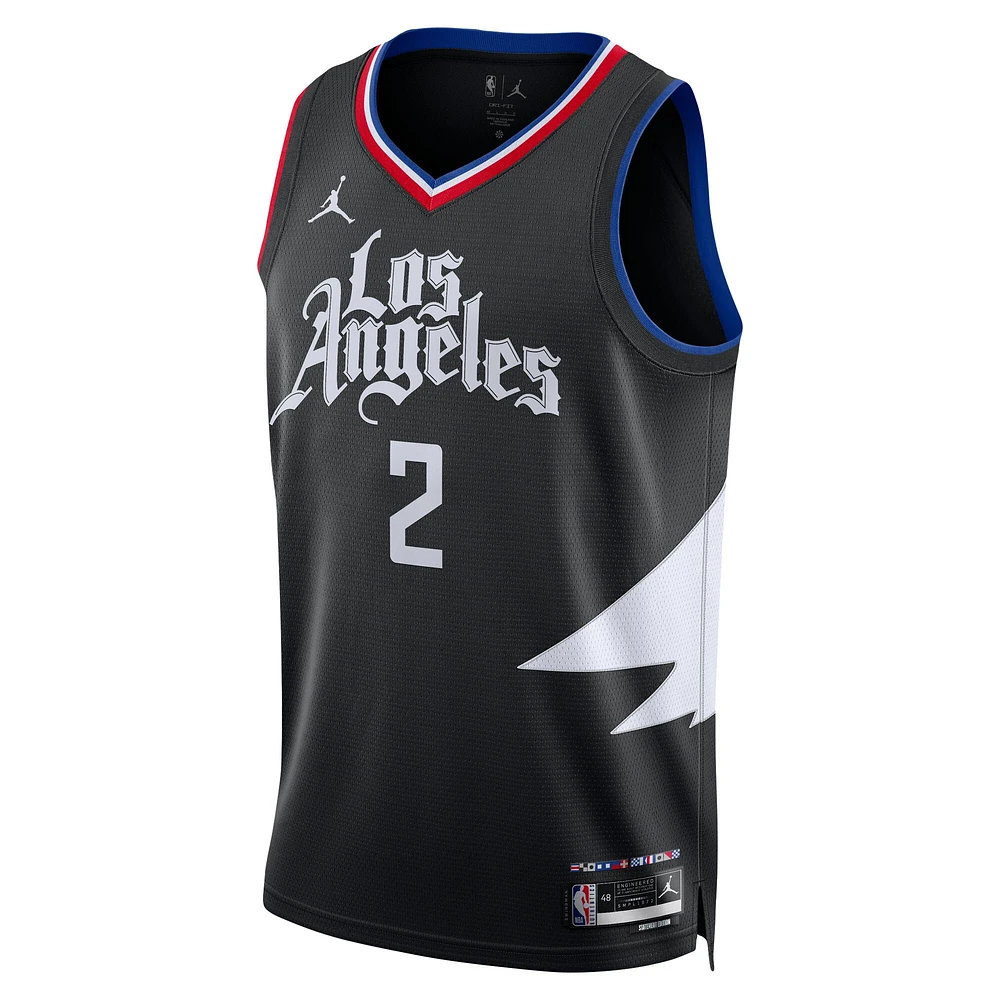 Unisexe Jordan Brand Kawhi Leonard Noir LA Clippers Swingman Jersey - Statement Edition