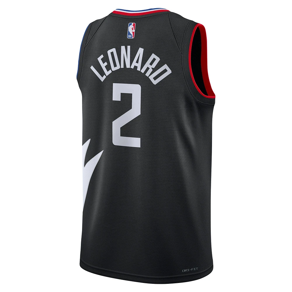 Unisexe Jordan Brand Kawhi Leonard Noir LA Clippers Swingman Jersey - Statement Edition