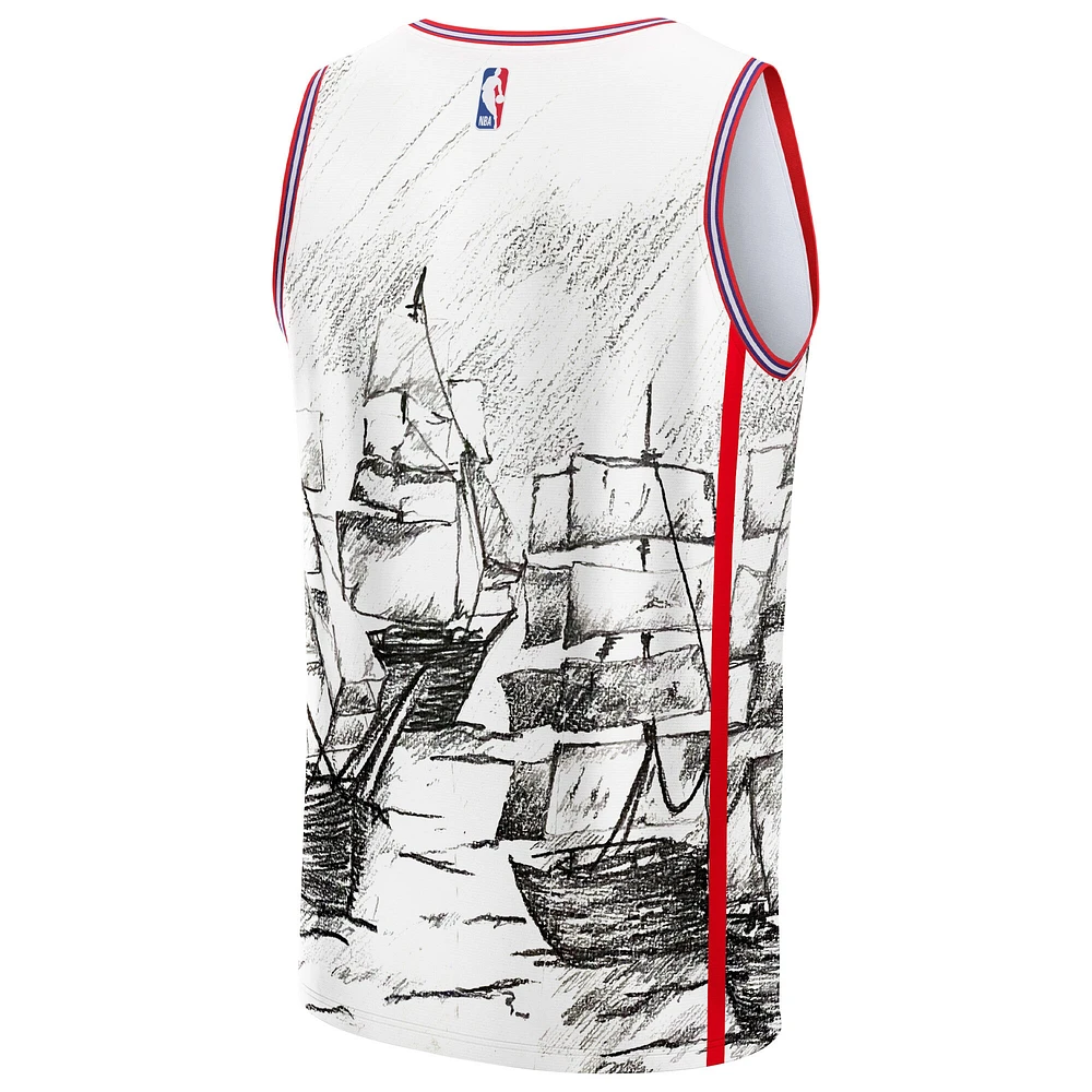 Maillot Unisex NBA & KidSuper Studios by Fanatics Gris LA Clippers Hometown