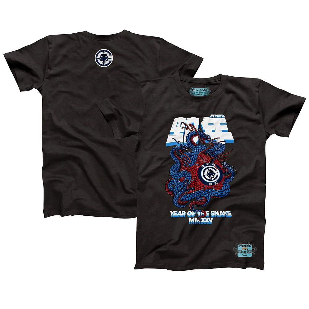 Unisex NBALab x Hyperfly Heather Black LA Clippers Year of the Snake Lunar New Collection T-Shirt