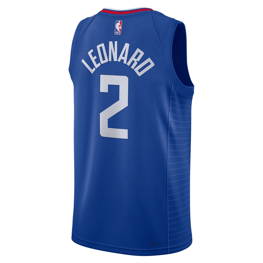 Maillot de joueur Nike Kawhi Leonard Royal LA Clippers Swingman unisexe - Icon Edition