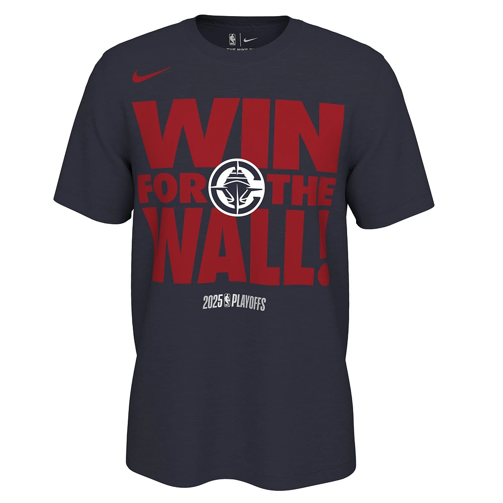 T-shirt Nike bleu marine unisexe LA Clippers 2025 NBA Playoffs On-Court Mantra