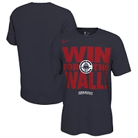 T-shirt Nike bleu marine unisexe LA Clippers 2025 NBA Playoffs On-Court Mantra