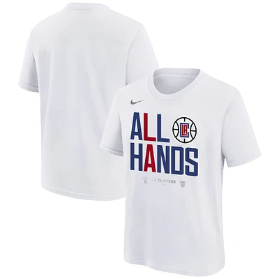 T-shirt unisexe Nike blanc LA Clippers 2024 NBA Playoffs Mantra