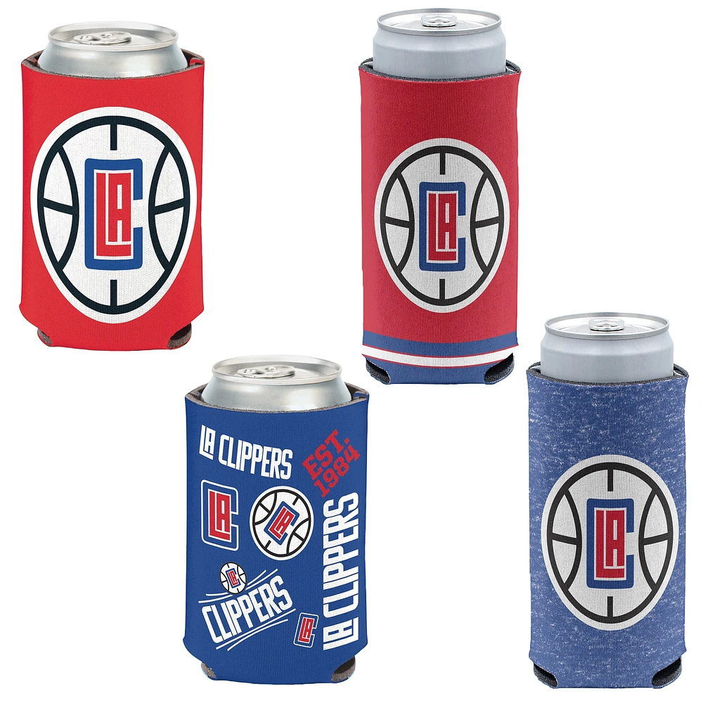 WinCraft LA Clippers 4-Pack 12oz. Can & Slim Can Cooler Set