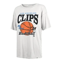 Women's '47  White LA Clippers City Edition Down Court Sadie T-Shirt
