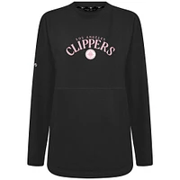 Women's Levelwear  Black LA Clippers Mother's Day Beaudry Arched Pullover Sweatshirt