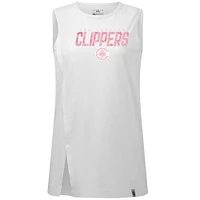 Women's Levelwear  White LA Clippers Mother's Day Influx Floral Tank Top