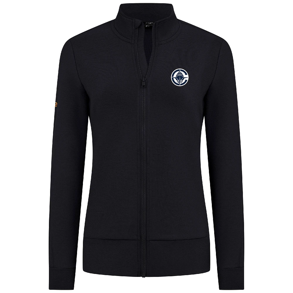 Women's Levelwear Black LA Clippers Shine Full-Zip Jacket
