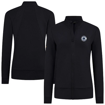 Women's Levelwear Black LA Clippers Shine Full-Zip Jacket