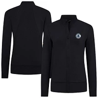 Women's Levelwear Black LA Clippers Shine Full-Zip Jacket