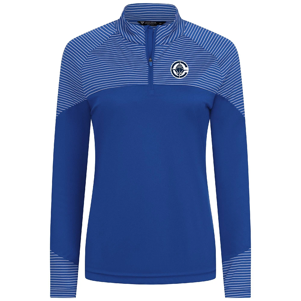 Haut à glissière quart de tour rayures classiques Levelwear Royal LA Clippers pour femme