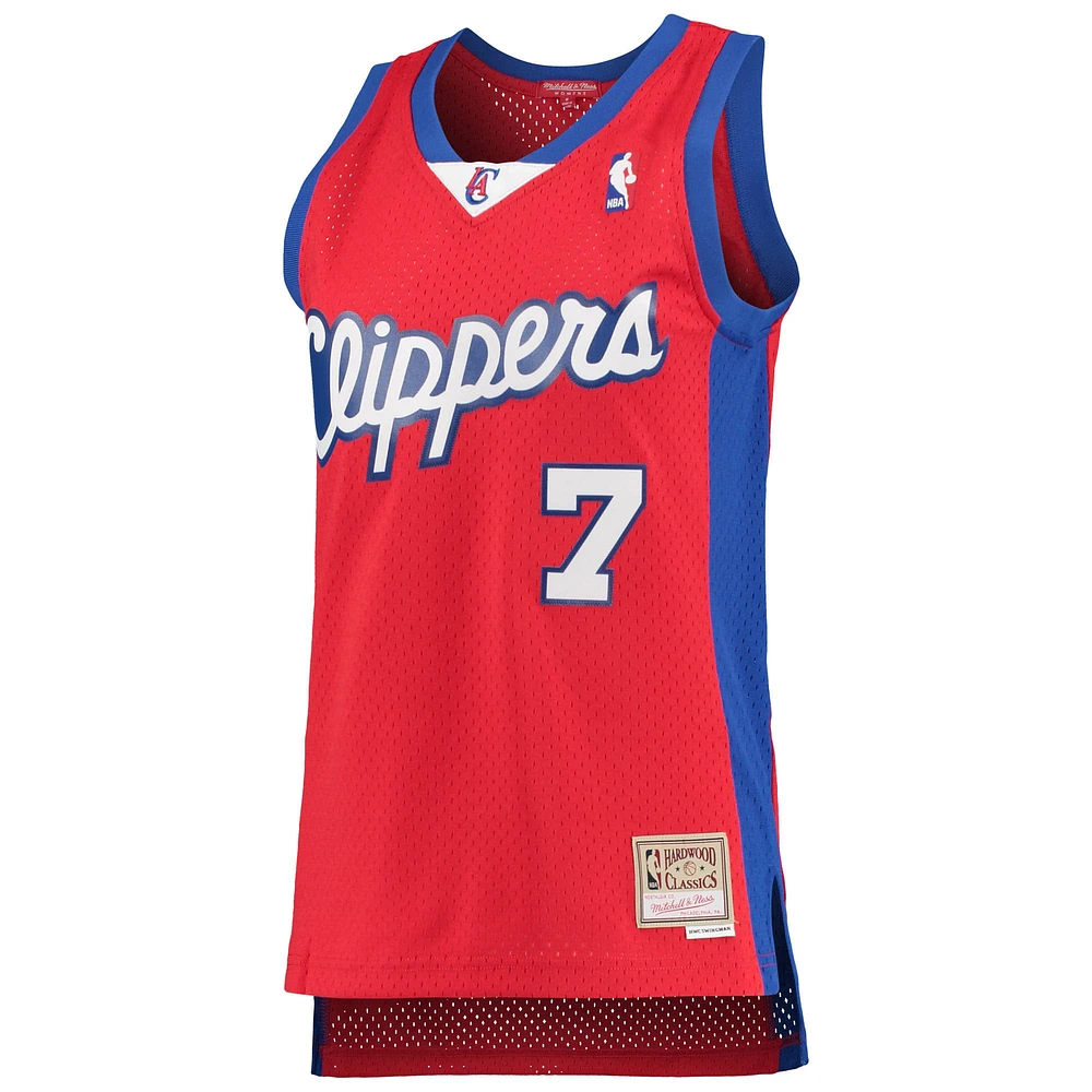 Maillot Swingman Mitchell & Ness Lamar Odom rouge LA Clippers 2000/01 Hardwood Classics pour femme