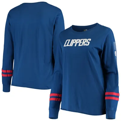 LA Clippers New Era Women's Brushed Jersey Cropped T-Shirt - Red