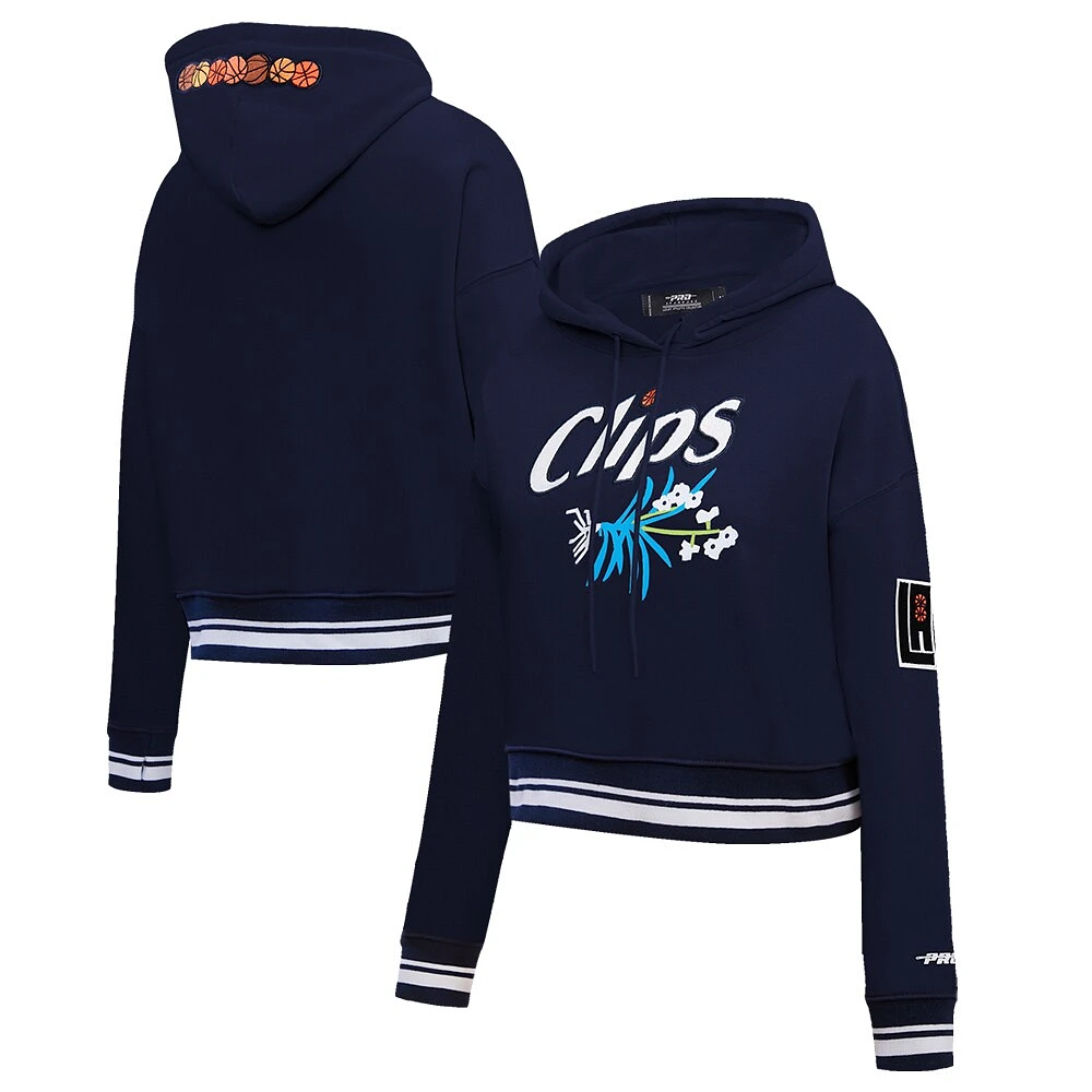 Sweat à capuche court pour femmes Pro Standard Navy LA Clippers 2023/24 City Edition