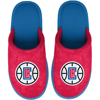 Youth FOCO Red LA Clippers Big Logo Scuff Slippers