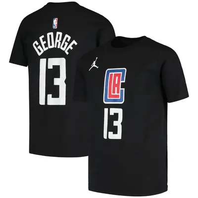 Paul George LA Clippers Jordan Brand Youth Statement Edition Name & Number T-Shirt - Black