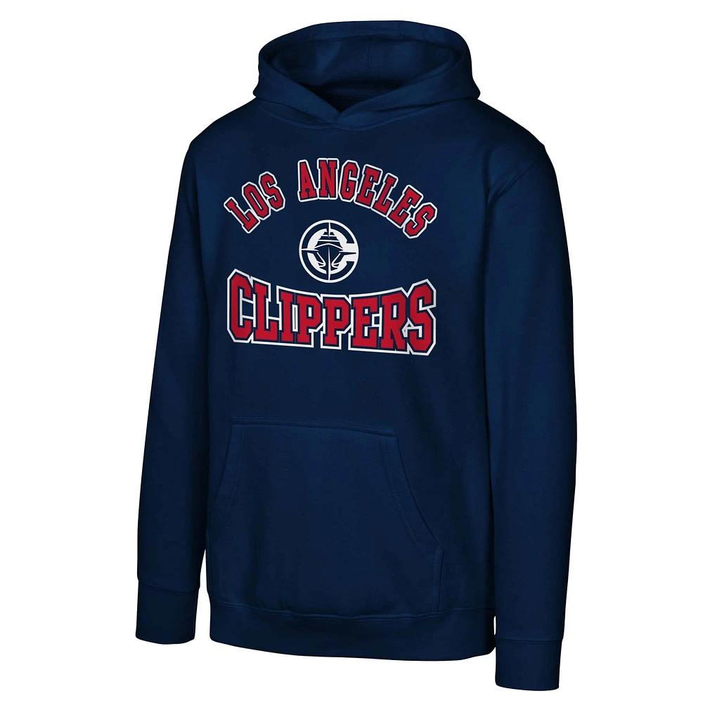 Sweat à capuche en polaire bleu marine pour jeunes LA Clippers Home Town