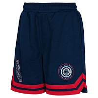 Youth Navy LA Clippers Teardrop Fleece Shorts