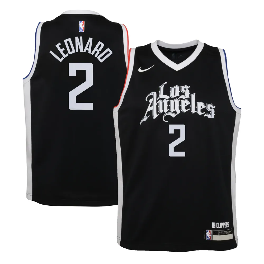 Leonard LA Clippers Nike Youth 2020/21 Jersey Black - City Edition | Brazos Mall