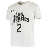 Youth Nike Kawhi Leonard White LA Clippers Name & Number Performance T-Shirt