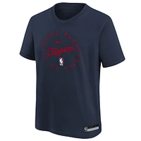 T-shirt Nike bleu marine pour jeune LA Clippers Practice Legend