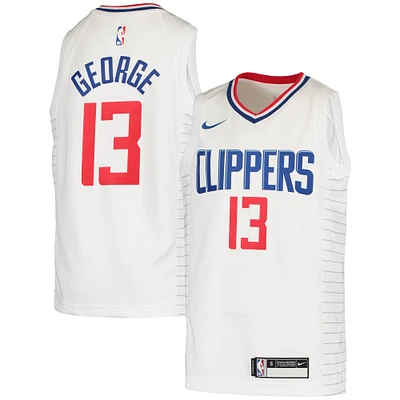 Maillot Swingman LA Clippers 2020/21 Nike Paul George Blanc pour Jeune - Édition Association