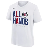 Youth Nike  White LA Clippers 2024 NBA Playoffs Mantra T-Shirt