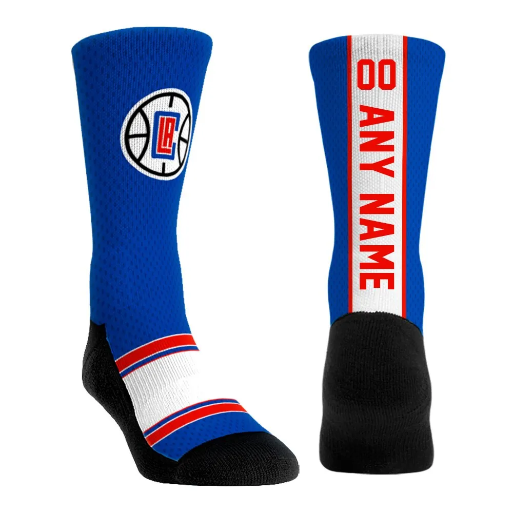 Lids LA Clippers Rock Em Socks Youth Custom Jersey Crew Socks
