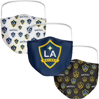 Adulte Fanatics LA Galaxy All Over Logo Couvre-visage 3-Pack