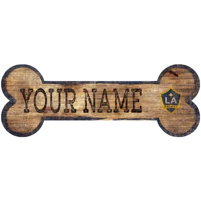 LA Galaxy 6'' x 12'' Personalized Dog Bone Sign