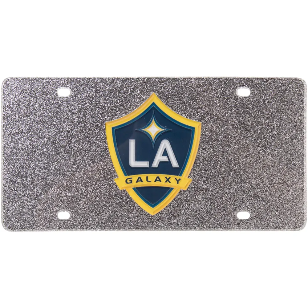 LA Galaxy Acrylic Glitter License Plate