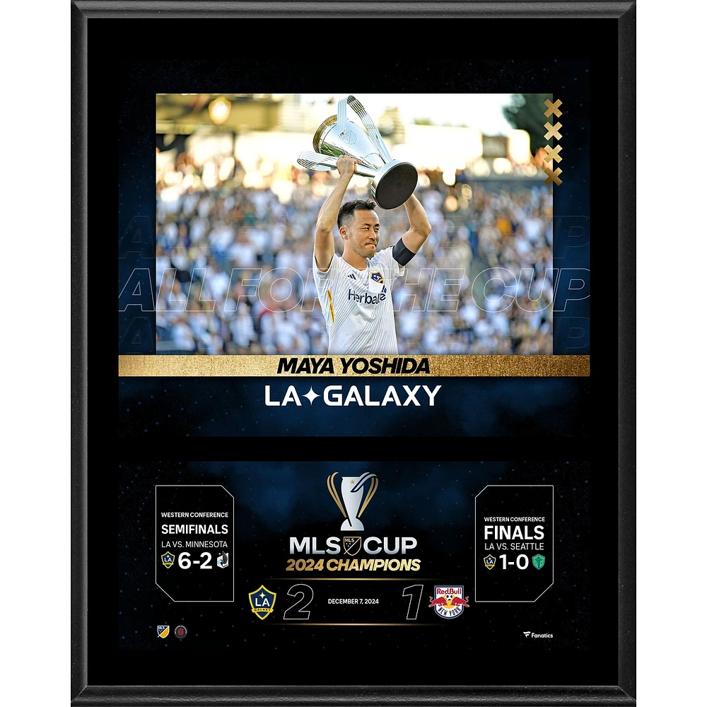 Maya Yoshida LA Galaxy 2024 MLS Cup Champions 10.5" x 13" Sublimated Plaque