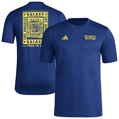 T-shirt cache-cœur adidas bleu marine LA Galaxy Local pour homme