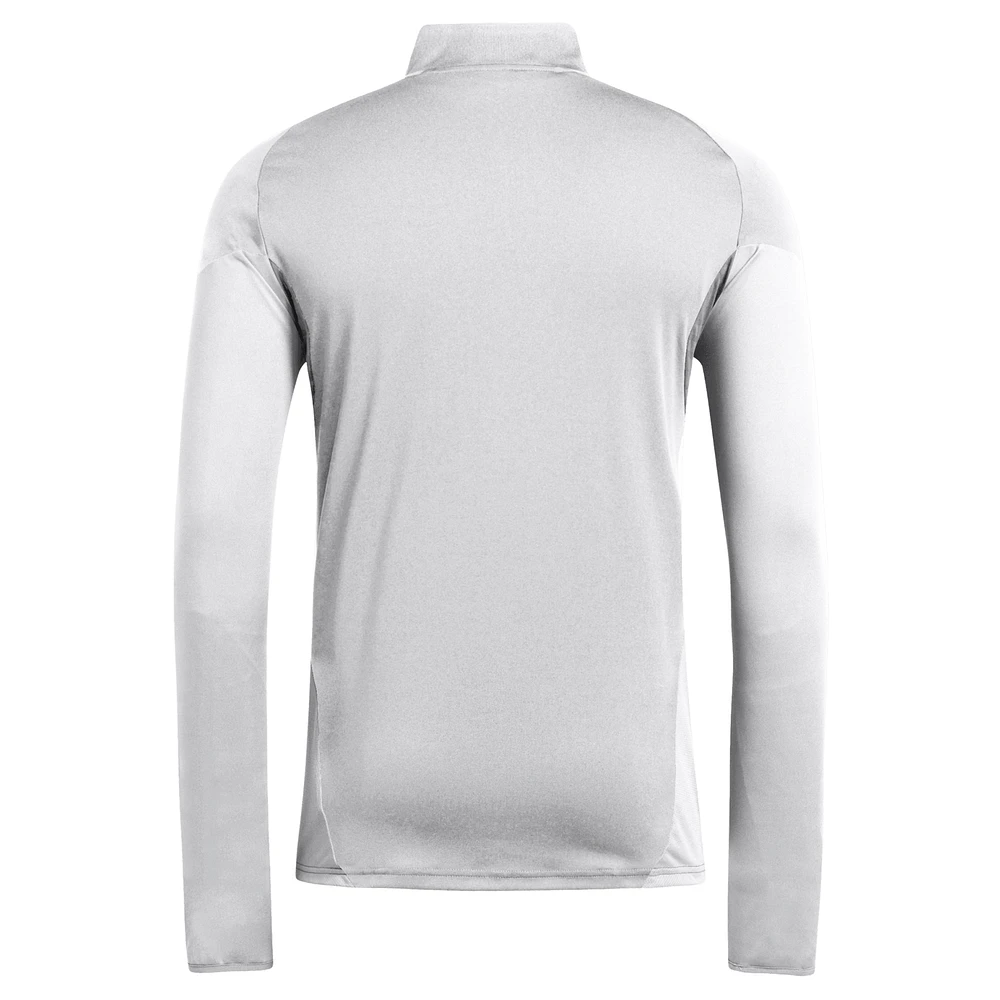 Men's adidas  Silver LA Galaxy 2025 AEROREADY Quarter-Zip Long Sleeve Training Top